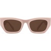 image:imageSOJOS Trendy Rectangle Cateye Sunglasses Womens Mens UV400 Fashion Chic Chunky Shades SJ2296PinkBrown