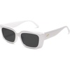 image:imageSOJOS Trendy Rectangular Sunglasses Womens Retro Small Shades Sunnies Gafas de sole Chunky Angular Cornor Frame SJ2238White