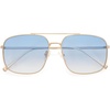 image:imageSOJOS Trendy Square Aviator Sunglasses for Women Men Gold Frame Light Tint Gradient Shades SJ1176GoldGradient Light Blue