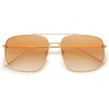 image:imageSOJOS Trendy Square Aviator Sunglasses for Women Men Gold Frame Light Tint Gradient Shades SJ1176GoldGradient Orange