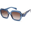 image:imageSOJOS Trendy Square Polarized Sunglasses for Womens MensRetro Polygon Shades Plastic Frame Sun Glasses SJ2310Blue