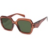 image:imageSOJOS Trendy Square Polarized Sunglasses for Womens MensRetro Polygon Shades Plastic Frame Sun Glasses SJ2310Brown