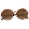 image:imageSOJOS Vintage Round Sunglasses for Women Classic Retro Designer Style SJ2121 with TransparentTransparent Brown Gradient Brown Lens