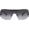 image:imageSOJOS Wrap Around Y2K Sunglasses for Women Men Shield Futuristic Frameless Sun Glasses SJ1198 with Black FrameGrey Garding Lens