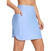 image:imagebaleaf Womens 2025 17 Swim Skirt Bottoms High Waisted Modest Bathing Suit Skirt Tummy Control Swim BottomsLight Blue