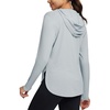 image:imagebaleaf Womens UPF 50 Sun Shirt with Hoodie SPF Long Sleeve UV Protection Clothing Hiking Fishing Outdoor LightweightGrey