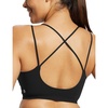 image:imagebaleaf everleaf Womens Sports Bra Longline Molded Cup Yoga Bra Thin Strap Low Impact Workout Crop Tank TopsBlack