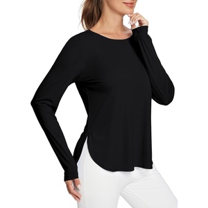 image:imageBALEAF Womens Sun Shirts UPF 50 Long Sleeve Hiking Tops Lightweight Quick Dry UV Protection Outdoor Clothing01black