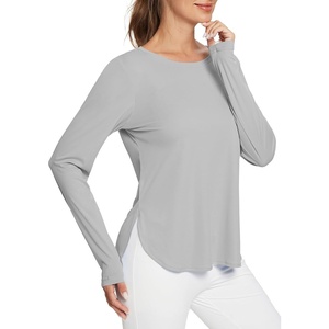 image:imageBALEAF Womens Sun Shirts UPF 50 Long Sleeve Hiking Tops Lightweight Quick Dry UV Protection Outdoor Clothing01grey