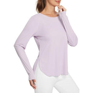 image:imageBALEAF Womens Sun Shirts UPF 50 Long Sleeve Hiking Tops Lightweight Quick Dry UV Protection Outdoor Clothing01light Purple