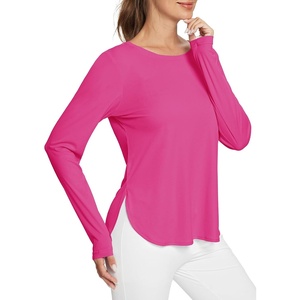 image:imageBALEAF Womens Sun Shirts UPF 50 Long Sleeve Hiking Tops Lightweight Quick Dry UV Protection Outdoor ClothingLight Purple