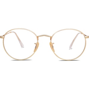 image:imageSOJOS Blue Light Blocking Computer Glasses Round Eyewear Anti Blue Light Lens Preppy Chic SJ5024BC1 Gold Frame