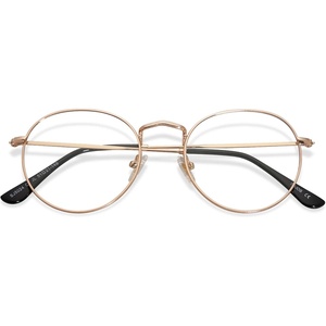 image:imageSOJOS Blue Light Blocking Computer Glasses Round Eyewear Anti Blue Light Lens Preppy Chic SJ5024BC3 Rose Gold Frame