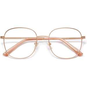 image:imageSOJOS Classic Square Blue Light Blocking Glasses for Women Men Stylish Computer Glasses SJ1137Rose Gold