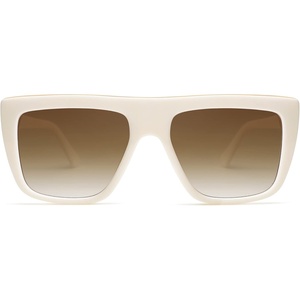 image:imageSOJOS Classic Trendy Flat Top Sunglasses for Women Men Designer UV400 Sunnies SJ2250 WhiteBrown