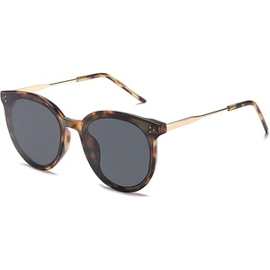 image:imageSOJOS Classic Trendy Round Sunglasses Womens Mens UV400 Vacation Sunnies SJ2068Dark TortoiseGrey