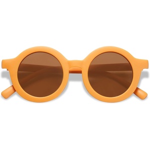image:imageSOJOS Cute Round Polarized Sunglasses for Kids Girls Boys UV400 Protection De Sol Gafas Beach HolidayYellowBrown