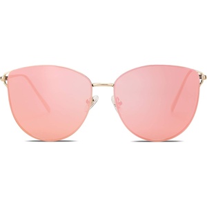 image:imageSOJOS Mirrored Flat Lens Fashion Sunglasses for Women SJ1085GoldGold Pink