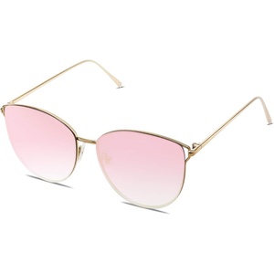 image:imageSOJOS Mirrored Flat Lens Fashion Sunglasses for Women SJ1085GoldPink