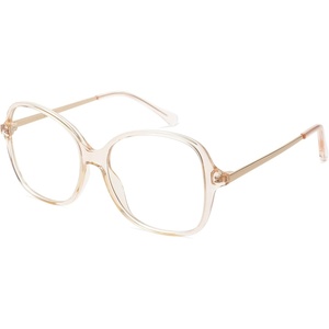 image:imageSOJOS Oversized Square Blue Light Blocking Glasses for Woman Big Frame TR90 Clear Lens Eyeglasses SJ5097 Crystal Brown FrameAntiBlue Light Lens