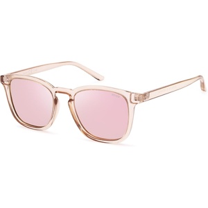 image:imageSOJOS Polarized Sunglasses for Women Men Classic Large Vintage Style ShadesTransparent BrownPink
