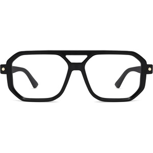 image:imageSOJOS Retro Aviator Square Blue Light Blocking Glasses for Women MenTrendy Computer Frame Eyewear SJ5438Black