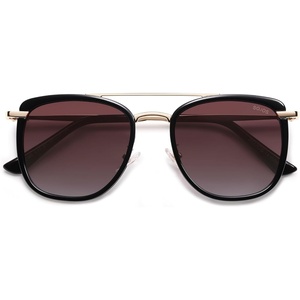 image:imageSOJOS Retro Aviator Square Polarized Sunglasses For Women MenVintage Womens Sun Glasses Shades UV400 SJ2180BlackBrown Grading