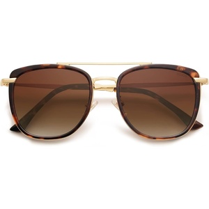 image:imageSOJOS Retro Aviator Square Polarized Sunglasses For Women MenVintage Womens Sun Glasses Shades UV400 SJ2180Dark TortoiseBrown Grading