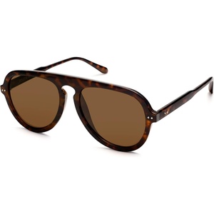 image:imageSOJOS Retro Aviator Sunglasses Womens Mens Vintage Plastic Frame Shades Lentes De Sol Para Mujer SJ2255Brown