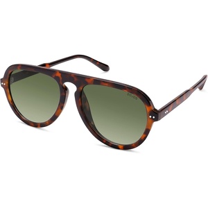image:imageSOJOS Retro Aviator Sunglasses Womens Mens Vintage Plastic Frame Shades Lentes De Sol Para Mujer SJ2255TortoiseGreen