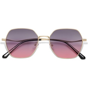 image:imageSOJOS Retro Hexagon Square Polarized Sunglasses for Women Men Vintage Hexagonal Polygon Shades SJ1101GoldPurple Grading