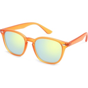 image:imageSOJOS Retro Kids Square Polarized Sunglasses for Girls Boys Age 310 UV400 Protection De Sol Gafas SK5616OrangeMirrored Yellow Lens