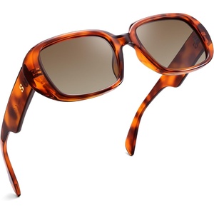 image:imageSOJOS Retro Oval Oversized Polarized Sunglasses for Women UV400 Designer Shades Lentes De Sol Para Mujer SJ2621AOrange Tortoise FrameCoffee Lens