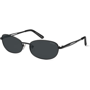 image:imageSOJOS Retro Oval Sunglasses for Women Men Polarized Trendy Narrow Shades UV400 Womens Mens Sun Glasses SJ1263 Matte Black FrameGrey Lens