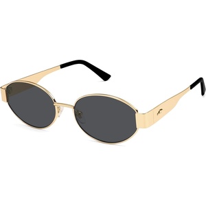 image:imageSOJOS Retro Oval Sunglasses for Women Trendy Classic Shades UV400 Protection SJ1256GoldGrey Lens