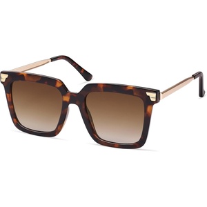 image:imageSOJOS Retro Oversized Square Sunglasses for Women Trendy Vintage Shades Classic Big Sun Glasses UV400 SJ2216ADark TortoiseGradient Brown