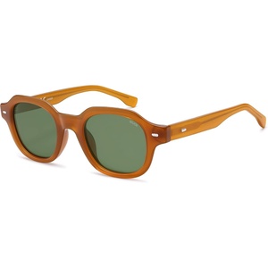 image:imageSOJOS Retro Polygon Round Polarized Sunglasses for Men WomenVintage Italian Acetate Frame Hand Made Style SJ2667Brown