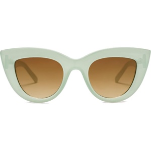 image:imageSOJOS Retro Small Vintage Cat Eye Sunglasses for Women Cute Fashion UV400 Sunnies SJ2939Milky GreenBrown