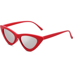 image:imageSOJOS Retro Vintage Narrow Cat Eye Sunglasses for Women Clout Goggles Plastic Frame SJ2044RedSilver Mirrored