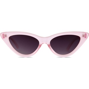 image:imageSOJOS Retro Vintage Narrow Cat Eye Sunglasses for Women Clout Goggles Plastic Frame SJ2044Transparent PinkGrey