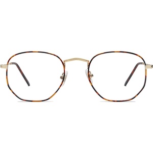 image:imageSOJOS Small Blue Light Blocking Glasses Hexagonal Eyeglasses Frame Anti Blue Ray Glasses One and Only SJ50360c4 Tortoise Frame