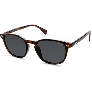image:imageSOJOS Small Rounded Square Polarized Sunglasses for Women Men Vintage Style UV400 Lens SJ2637Amber TortoiseGrey
