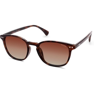 image:imageSOJOS Small Rounded Square Polarized Sunglasses for Women Men Vintage Style UV400 Lens SJ2637TortoiseGradient Brown