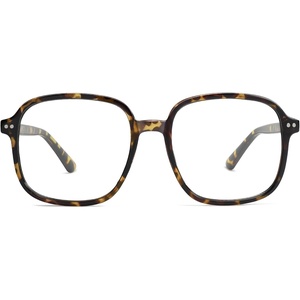 image:imageSOJOS Square Blue Light Blocking Glasses Oversized for Women TR90 Frame Filter SJ5081C5 Tortoise Frame