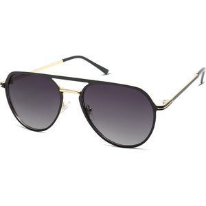 image:imageSOJOS Trendy Aviator Polarized Sunglasses for Women Men Retro Shades Classic Metal Sun Glasses SJ1204ABlackgoldGrey Lens