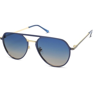 image:imageSOJOS Trendy Aviator Polarized Sunglasses for Women Men Retro Shades Classic Metal Sun Glasses SJ1204ABluegoldBlue