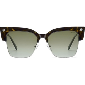 image:imageSOJOS Trendy Oversized Cat Eye Polarized Sunglasses Womens Large Square Cateye Sun Glasses SJ2303 with Green Tortoise FrameBrown Grading Lens