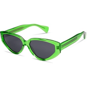 image:imageSOJOS Trendy Polarized Cat Eye Sunglasses for Women Fashion Cateye Womens Sunnies SJ2295 with Green FrameGrey Lens