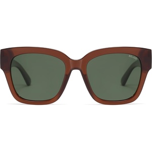 image:imageSOJOS Trendy Polarized Square Sunglasses WomensRetro Oversized Women Thick Sun Glasses SJ2217Milky BrownGreen