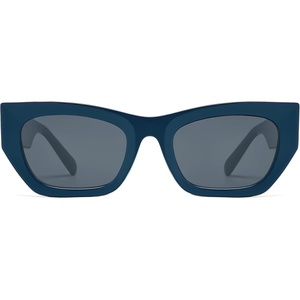 image:imageSOJOS Trendy Rectangle Cateye Sunglasses Womens Mens UV400 Fashion Chic Chunky Shades SJ2296BlueGrey